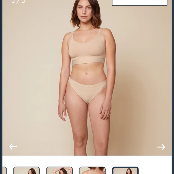 Harper Wilde Bliss Racerback Bralette Nude M - Picture 3 of 3